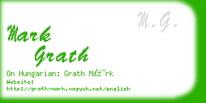mark grath business card